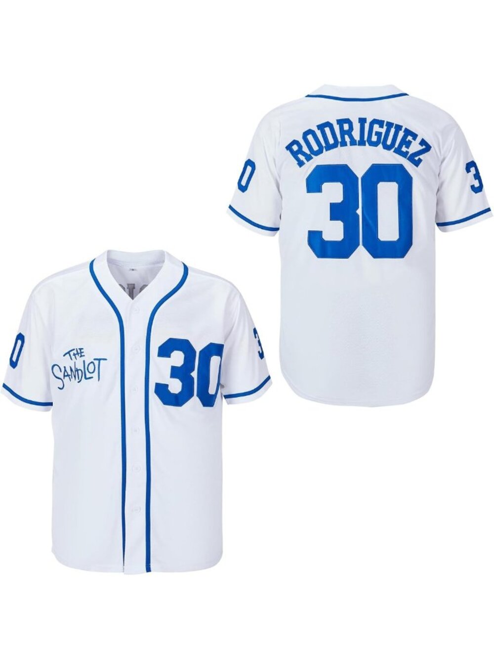 Youth Baseball Jersey #30 Benny The Jet Rodriguez Stitched Movie Style Gift